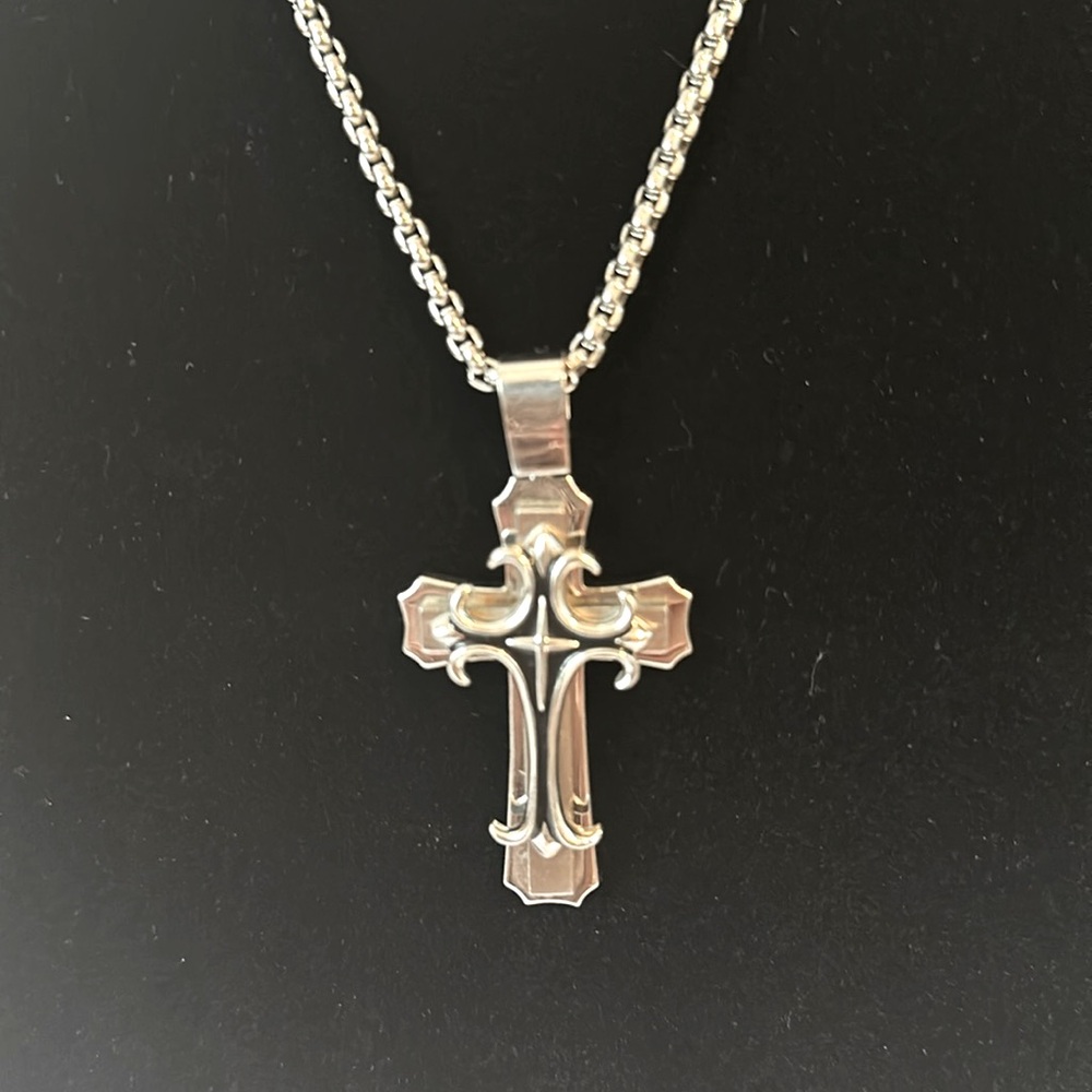 Black Holy Cross Necklace